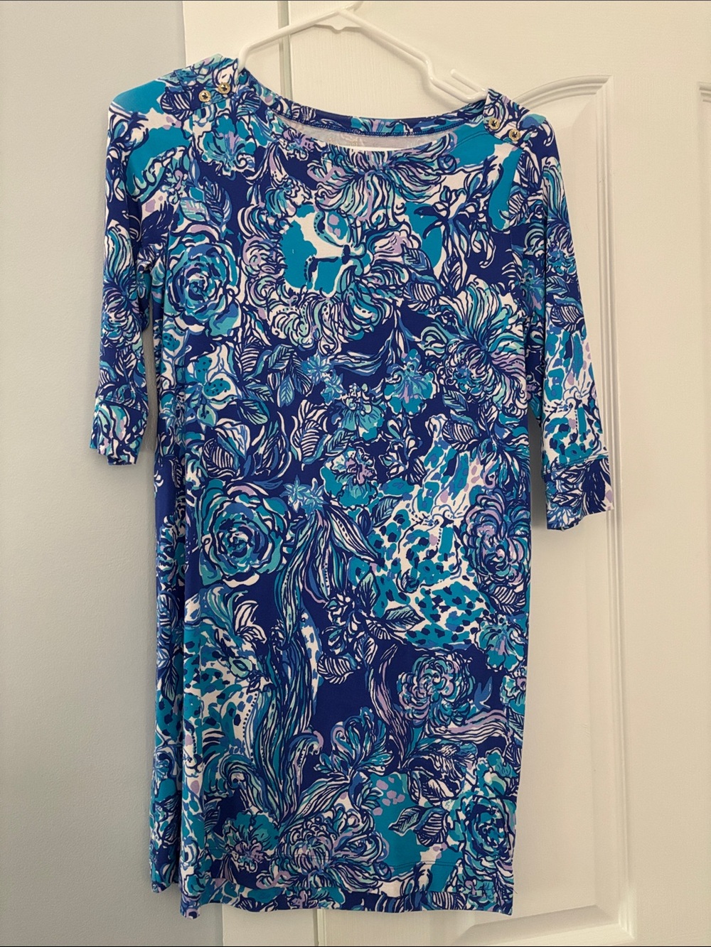 Lilly Pulitzer Blue & Aqua Floral Shift Tunic